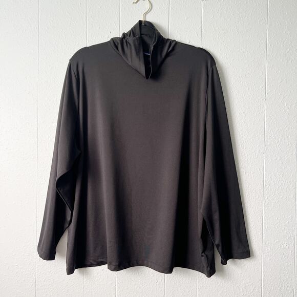 Susan Graver Womens Top 2X Turtleneck Stretch Career Office Minimalist Baselayer - Picture 1 of 12